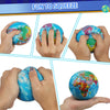 Mini Earth Soft Squishy Ball 3 Pack - 3.7 Inch Foam Globe Stress Balls for Boys Girls- Educational Geography Squishies Toys- Squeeze Sensory Learning Toy World Map for Kids Adults