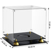 KKU Acrylic Basketball Display Case, Clear Full Size Basketball Case Display, Double Tier Black Basketball Display Stand for Autographed Basketball Display (Watch The Video to Assemble)