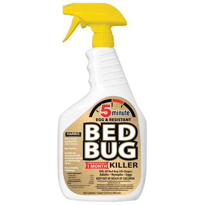 Harris 5 min Bed Bug Killer, Odorless & Non Staining Formula (32oz)