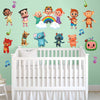 Runtoo Kids Room Wall Decals Cartoon Baby Wall Stickers Play Room Nursery Party Decor