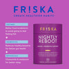 FRISKA Nightly Reboot Enzyme and Probiotics Supplement, Promotes Better Digestion and Sleep, Supports Gut Health for Men and Women, Melatonin, Chamomile, 30 Capsules