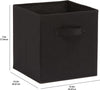 Amazon Basics Collapsible Fabric Storage Cubes Organizer with Handles, 10.5