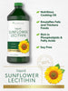 Carlyle Sunflower Lecithin Liquid 16 oz Oil | 2 Pack | Vegan, Vegetarian, Non-GMO, Soy Free, Gluten Free