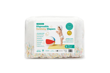 Little Toes Natural Disposable Swimmy Baby Diapers, Small (Pack of 24)