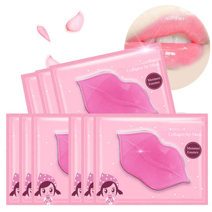 Felico Lip Mask, 30PCS Collagen Crystal Pink Lip Care Gel Pads Treatment, Moisturizing Anti-Wrinkle Anti-Aging Firm Hydrate Lips, Remove Dead Skin Moisture Essence Make Your Dry Lip Attractive Sexy