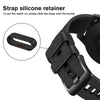 cobee Watch Strap Loop, Silicone Watch Strap Rings, 10pcs Black Replacement Watch Band Loops, Watch Band Keeper Retainer Fastener Rings Parts, Watch Band Holder for Smart Sport Watch(18mm, Black)