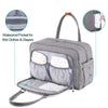 Diaper Bag Tote, WELAVILA Large Convertible Baby Bags with Changing Pad & Insulated Pockets for Mom & Dad, Unisex Multifunction Travel Diaper Tote (Gray)