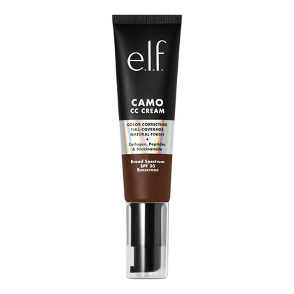 e.l.f. Camo CC Cream, Color Correcting Medium-To-Full Coverage Foundation with SPF 30, Rich 650 C, 1.05 Oz (30g)