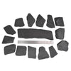 Blue Handcart Natural Slate Stone Rocks, Mix of Stones 2 to 3 inches and 1 Piece About 8 inches - for Aquariums and Terrariums, Aquascaping (3 Pounds)