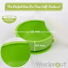WeeSprout Suction Bowls for Baby (Set of 2) - 100% Silicone Toddler Bowl w/Plastic Lid - Leak Proof Feeding Supplies - Dishwasher & Microwave Safe Infant Bowls w/Extra Strong Suction Base