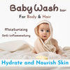 Tinoq Baby wash and Shampoo | Organic Baby Soap Bar | HYPOALLERGENIC Baby Bath Soap Sensitive Skin | Shea Butter & Coconut Oil | Fragrance Free | Plastic Free | No SLS | Vegan | 3 BARS