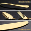 Aisoso Gold Silverware Set, 20-Piece Flatware Set Stainless Steel Cutlery Kitchen Utensil Set Tableware Service for 4