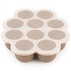 Silicone Baby Food Freezer Tray with Clip-on Lid - 2oz x 10 Pods Baby Food Silicone Freezer Molds, Breast Milk Freezer Tray, Dishwasher, Microwave, BPA-Free Baby Food Storage Tray (Chai Latte)