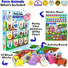LIL ADVENTS Potty Time Adventures - Farm Animals with 14 Wooden Block Toy Prizes | Potty Training Advent Game | As Seen on Shark Tank | Wood Block Toys, Reward Chart, Activity Board and Stickers