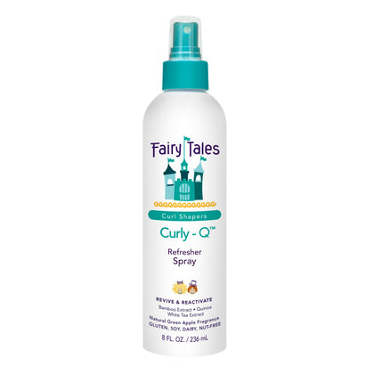 Fairy Tales Curly-Q Curl Refresher Spray for Curly Hair Kids, Lightweight Curl Spray - Define Curls, Add Bounce and Reduce Frizz - 8oz