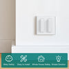 CLYMENE Light Switch Cover Guard, Child Proof Wall Switch Cover Keeps Your Lights or Switches from Getting Accidentally Turned ON or Off, Toggle Style (White, 2 Pack)