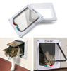 CEESC Cat Flap Door Magnetic Pet Door with 4 Way Lock for Cats, Kitties and Kittens, 2 Sizes and 2 Colors Options (L- Inner Size: 7.08