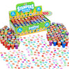 100 Pcs Assorted Stamps for Kids Self-ink Stamps (50 DIFFERENT Designs, Plastic Stamps with Emoji, Dinosaur, Zoo Safari Stampers) for Party Favor, Carnival Prizes, School Teacher, Easter Egg Stuffers, Halloween, Christmas