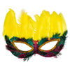 Bedwina Mardi Gras Masks - (Pack of 50) Bulk Carnival Masquerade Mask Costume Party Supplies, Feather Mardi Gras Decorations for Women, Men and Kids