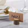 Toncoo Wood Place Card Holders, 10Pcs Premium Rustic Table Number Holders and 20Pcs Kraft Table Place Cards, Wood Photo Holders, Ideal for Wedding Party Table Name and More