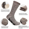Time May Tell Mens Merino Wool Hiking Cushion Socks Thermal Warm Crew Winter Boot Socks Pack (2Dark grey,Light grey,Brown(4 pairs), US Size 5~9)