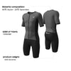 Logas Mens Triathlon Suit Trisuit Race Skinsuit Cycling Speed Suit Swimskin Bike Swim Run Gray