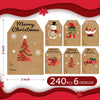 240pcs Christmas Gift Tags Stickers 2