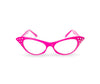 Pink/White Cat Eye Retro Costume Dress Up Hip Hop Rhinestone Glasses (2 Pack)