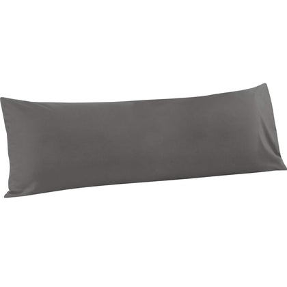 FLXXIE 1 Pack Microfiber Body Pillow Case, 1800 Super Soft Pillowcase with Envelope Closure, Wrinkle, Fade and Stain Resistant Pillow Cover, 20x54, Dark Grey