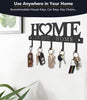 WIPHANY Key Holder Hooks Organizer Hanger Rack Wall Mounted with Screws and Anchors Home Sweet Home Wall Metal Decor for Entryway Front Door Kitchen Hallway Garage Mudroom Office 9.8inches/25cm