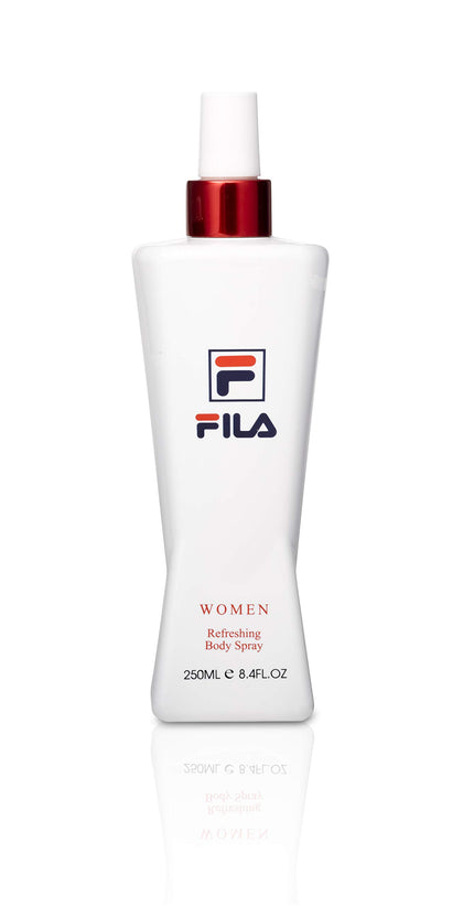 FILA Refreshing Body Spray for Women - Aquatic, Energizing Designer Body Spray Fragrance - Notes Of Mandarin And Passion Fruit - Intense, Long Lasting Scent, Streamlined White Bottle - 8.4 Oz