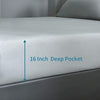 DERBELL Bed Sheet Set - Brushed Microfiber Bedding - Bedding Sheets & Pillowcases - Deep Pockets - Easy Fit - Breathable & Soft Hotel Sheets- 4 Piece Queen Light Gray