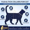 4 Pack Flea Collar for Cats, 32 Months Flea and Tick Prevention for Cats, Waterproof Cat Flea Collar, Natural Cat Flea and Tick Treatment, Adjustable Flea and Tick Collar for Cats Kittens(4 Colors)