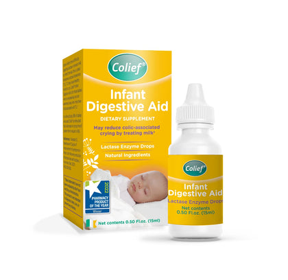 Colief Infant Digestive Aid | Gas Drops for Babies | Natural & Safe Infant Gas Relief | Reduces Baby Colic, Tummy Bloating, Fussing & Crying | 90 Servings | 0.5 Fl Oz (Single Pack)
