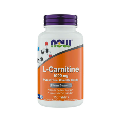 Now Supplements L-Carnitine 1000mg - 150 Tablets Value Size, Supports Lean Muscle Growth, Carnipure, Non-GMO, Kosher, Ideal for Vegans, Athletes, and Energy Support
