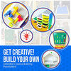 Creative QT MakerBase, Green, 1 Piece, 10x10 Peel-and-Stick Toy Building Blocks Stackable Baseplates, Bases for Play Tables, Walls, and More, Compatible with All Major Brick Brands
