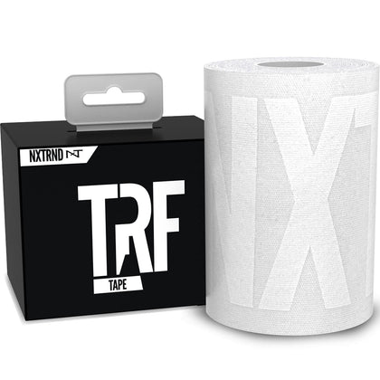 Nxtrnd TRF Turf Tape Football, Extra Wide Kinesiology Tape, Protects from Turf Burn (White)
