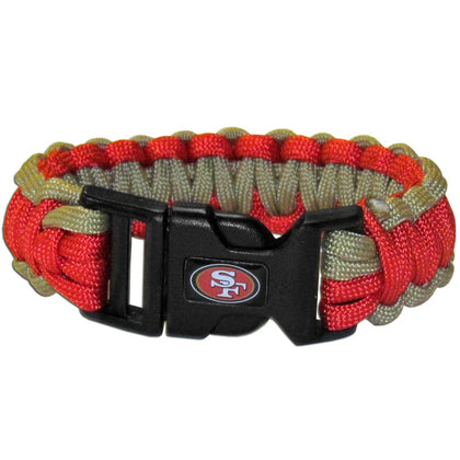 NFL Siskiyou Sports Fan Shop San Francisco 49ers Survivor Bracelet One Size Team Color