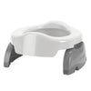 Kalencom Potette Plus 2-in-1 Travel Potty and Trainer Seat - Dual-Purpose Potty Training Toilet Seat - Portable Potty for Toddler Travel - with Durable, Lock-in Legs and Splash Guard - White/Gray