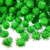 1000 Pieces Glitter Pom Poms 0.6 Inch Fuzzy Pompoms Arts and Crafts Balls for Hobby Supplies and Craft DIY Material (Fruit Green)