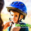 Joovy Noodle Bike Helmet for Toddlers and Kids Aged 1-9 with Adjustable-Fit Sizing Dial, Sun Visor, Pinch Guard on Chin Strap, and 14 Vents to Keep Little Ones Cool (Small, Blueberry)
