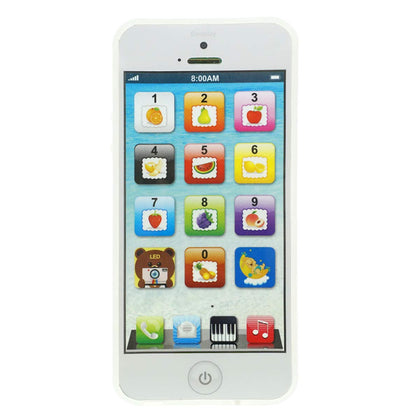 YOYOSTORE Phone Toy Play Mobile Cell Phone Music Learning for Child Toddle Baby Kid (White)