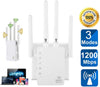 2023 WiFi Extender - Wireless Signal Repeater Booster up to 9800 sq.ft - 1200Mbps Wall-Through Strong WiFi Booster-Dual Band 2.4G and 5G - 4 Antennas 360 Degree Full Coverage