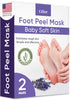 Foot Peel Mask (2 Pairs) - for Baby Soft Skin Remove Dead Skin, Dry, Cracked Feet & Callus, Spa, Made with Aloe Vera Extract Women and Men Peeling Exfoliating, Lavender