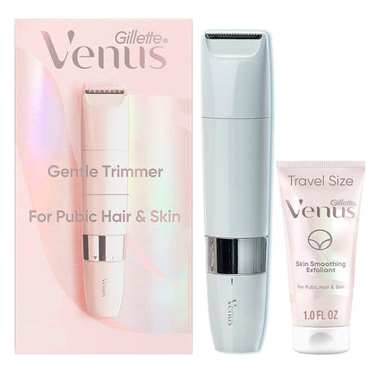 Gillette Venus for Pubic Hair & Skin Gentle Trimmer Plus 1oz Smoothing Exfoliant