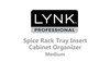 LYNK PROFESSIONAL® Spice Drawer Organizer - Heavy Gauge Steel 4 Tier Rack - Drawer Insert Tray for Spice Jars, Herbs and Seasoning - Kitchen Cabinet Storage - Silver Metallic, Medium