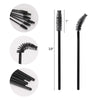 Tbestmax 50 Pcs Disposable Mascara Wands, Eyebrow Spoolies Brush for Eyelash Extensions, Eye Lash and Makeup Brush (Black)