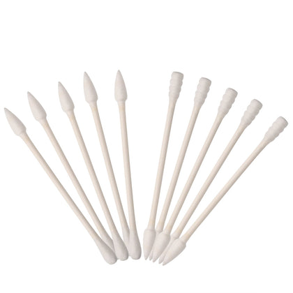 Pangda Cotton Swabs Cotton Tipped Applicator Double Tipped with Cardboard Handles, 400 Pieces (Pointed and Spiral Tip, Pointed and Round Tip)