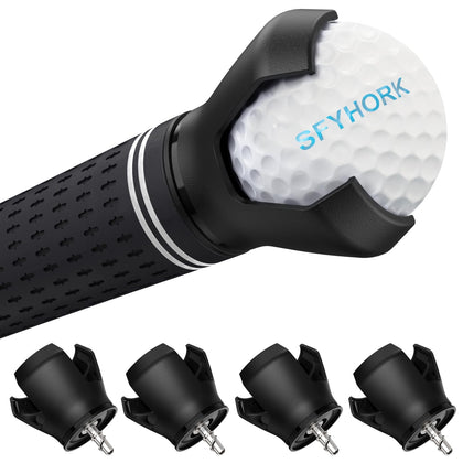 SFYHORK Premium Golf Ball Retriever, 4PCS Durable Golf Ball Grabber and Picker for All Kinds of Putter Handles, Golf Ball Retrievers Pick Up Tool for Quick Installation