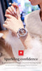 OLEVS Womens Skeleton Watch Automatic Self Winding Sterling Silver Diamond Ladies Luxury Dress Wrist Watch for Women